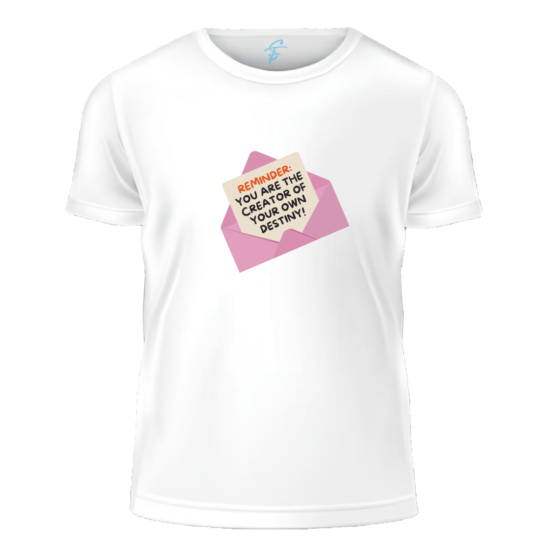 Inspirational Quote T-Shirt, 100% Cotton, Destiny Reminder Design, Summer Collection